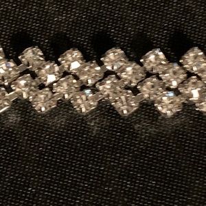 Sterling Silver white Sapphire choker